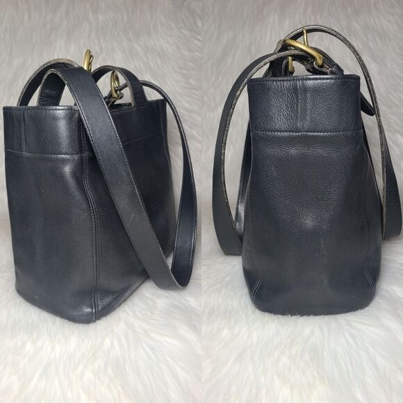 COACH|Vintage Waverly Black Leather Shoulder Tote Bag - Picture 3 of 9